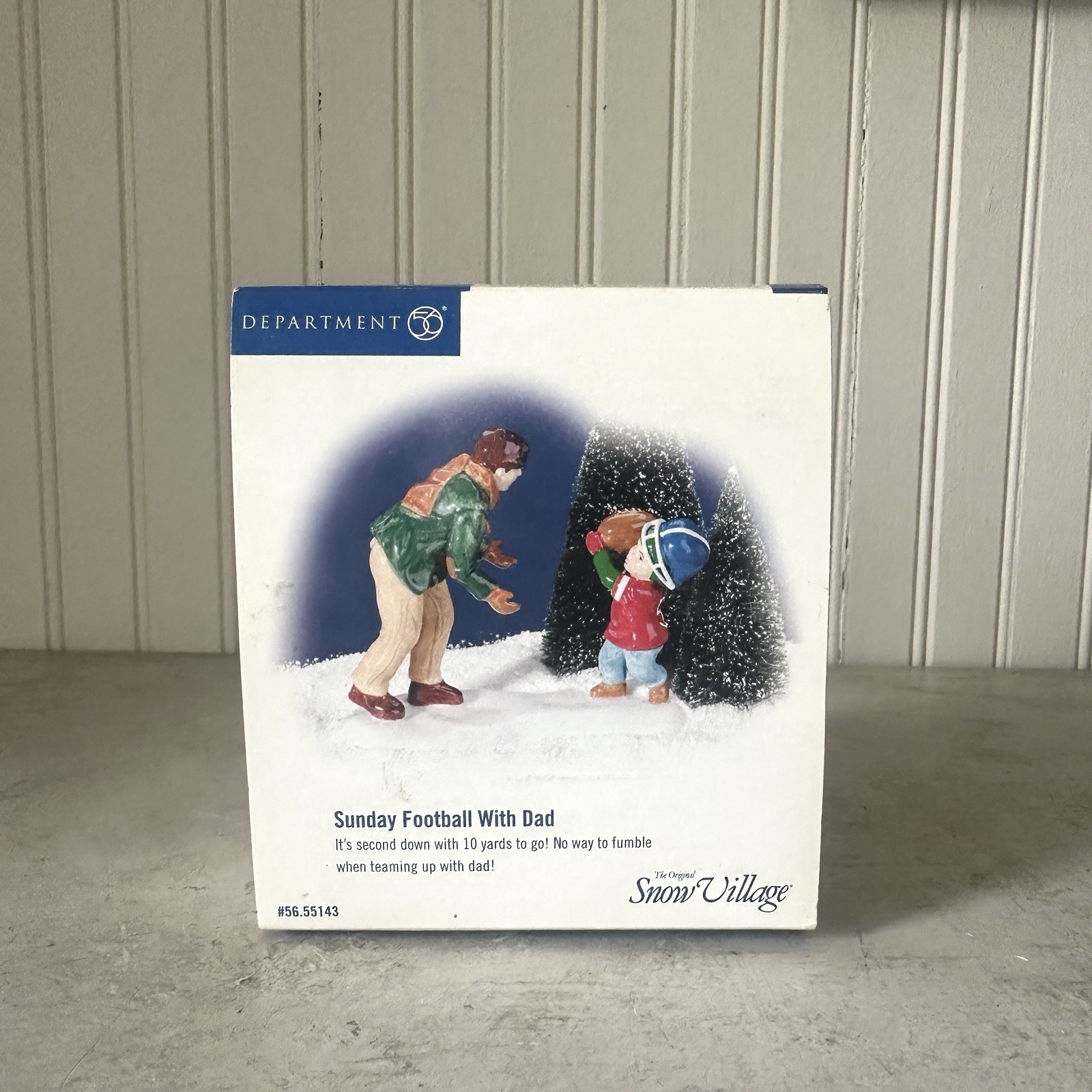 Dept 56 Snow Village SUNDAY FOOTBALL WITH DAD #55143 Christmas Sports Accessory