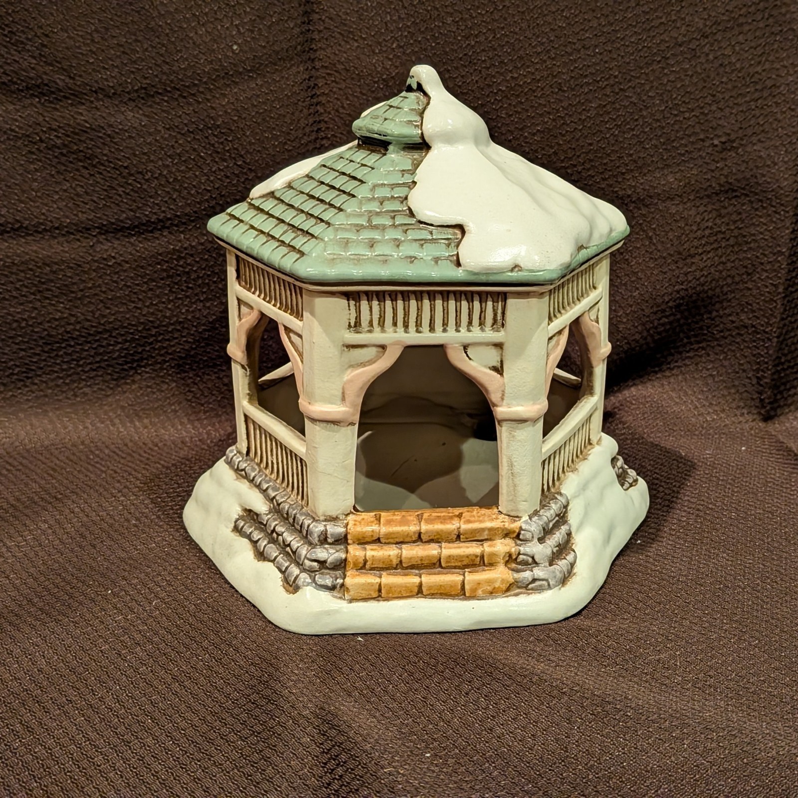 Lefton Colonial Village Gazebo 1990 Byron Wood Vintage Christmas Village 07925