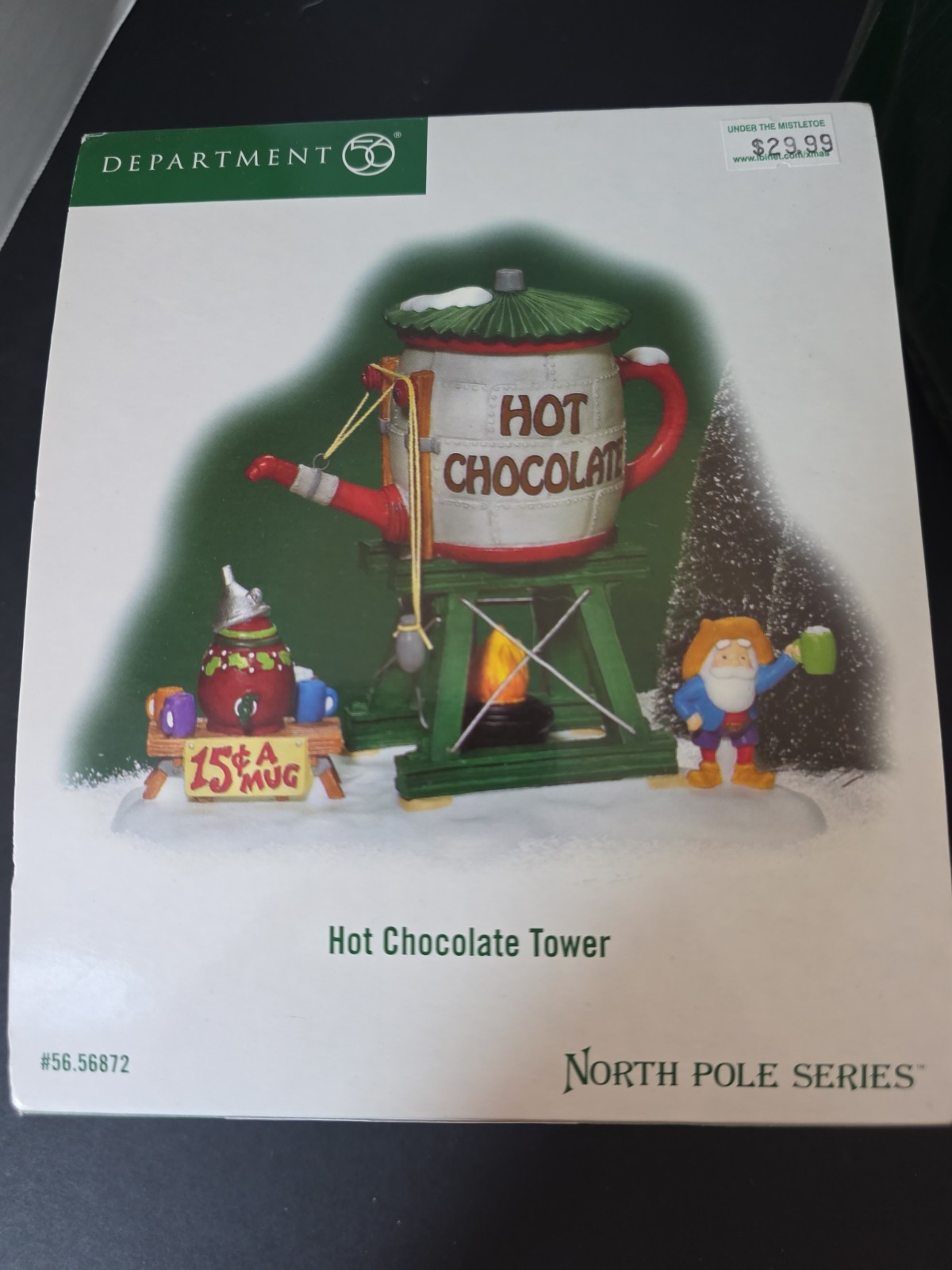 Dept 56 North Pole Hot Chocolate Tower 56872 Retired 2004 Excellent Mint In Box
