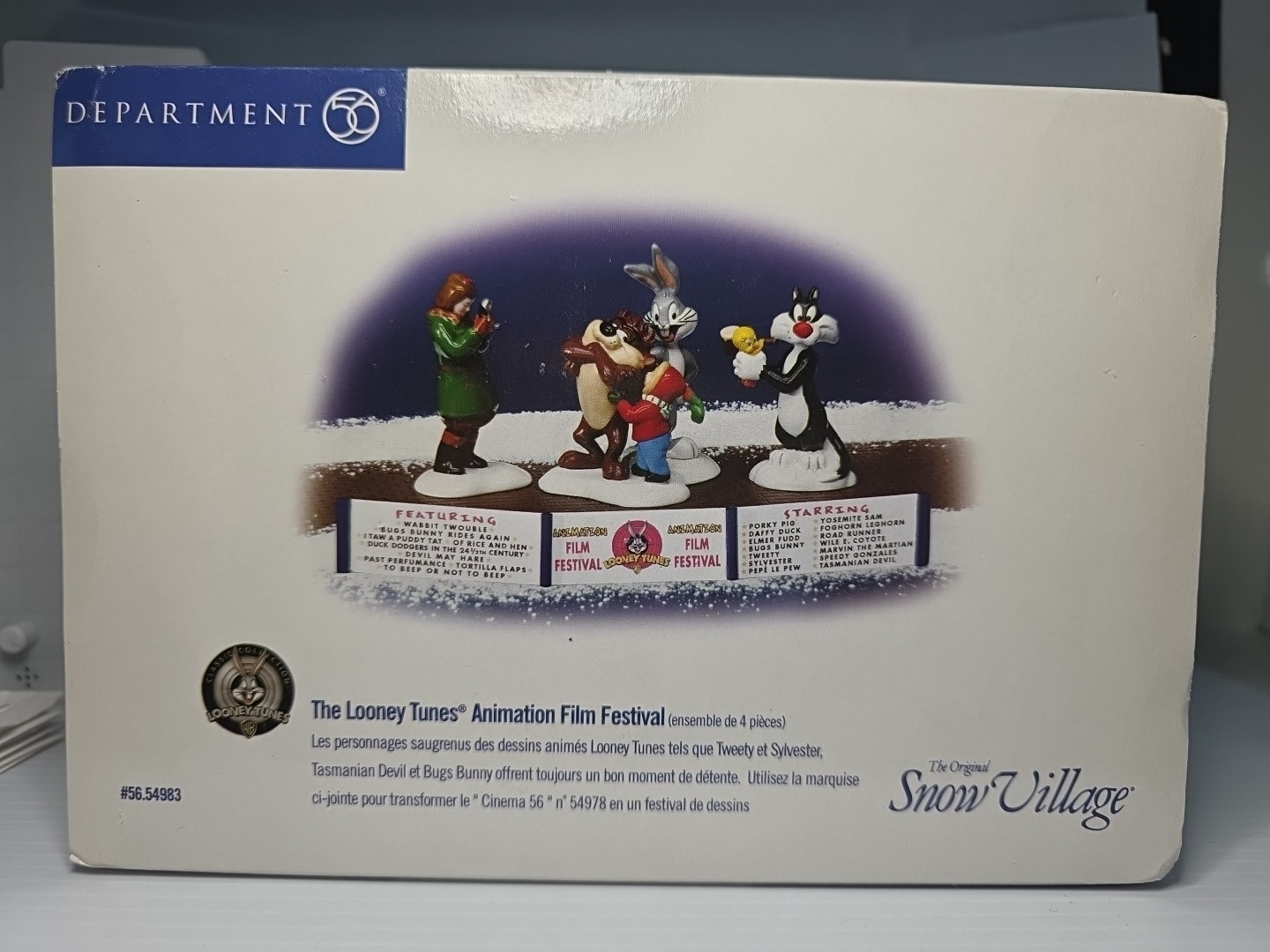 DEPARTMENT 56 “The Looney Tunes Animation Film Festival” #54983 RETIRED
