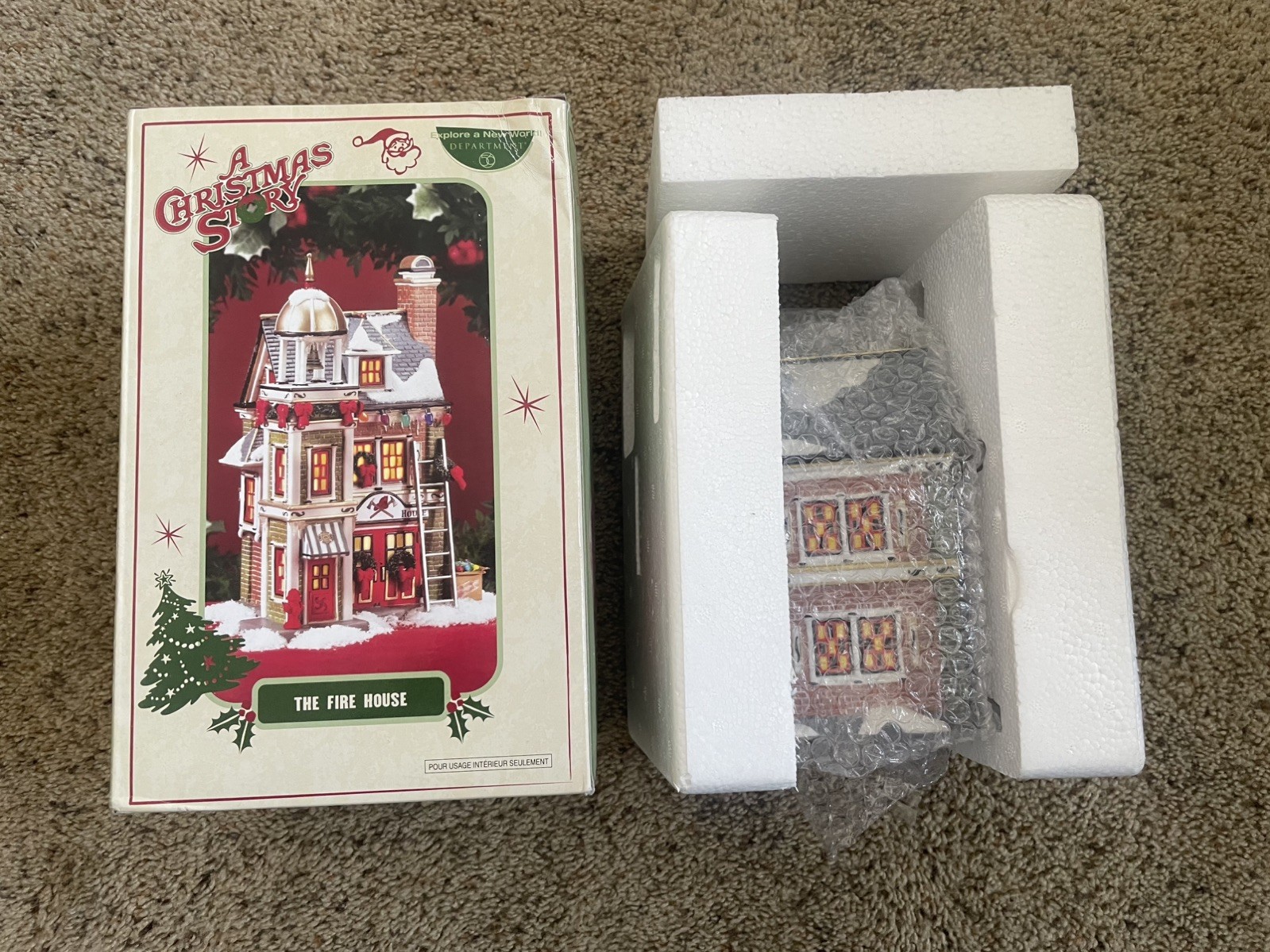 Dept 56 A Christmas Story Village ~ THE FIRE HOUSE ~light up unused