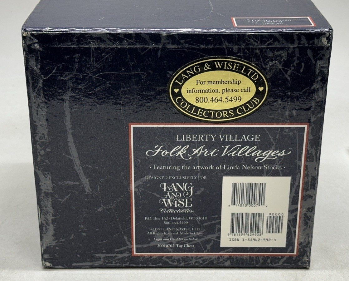 Lang Wise Liberty Village Toy Chest First Edition 1997 Lighted House Patriotic