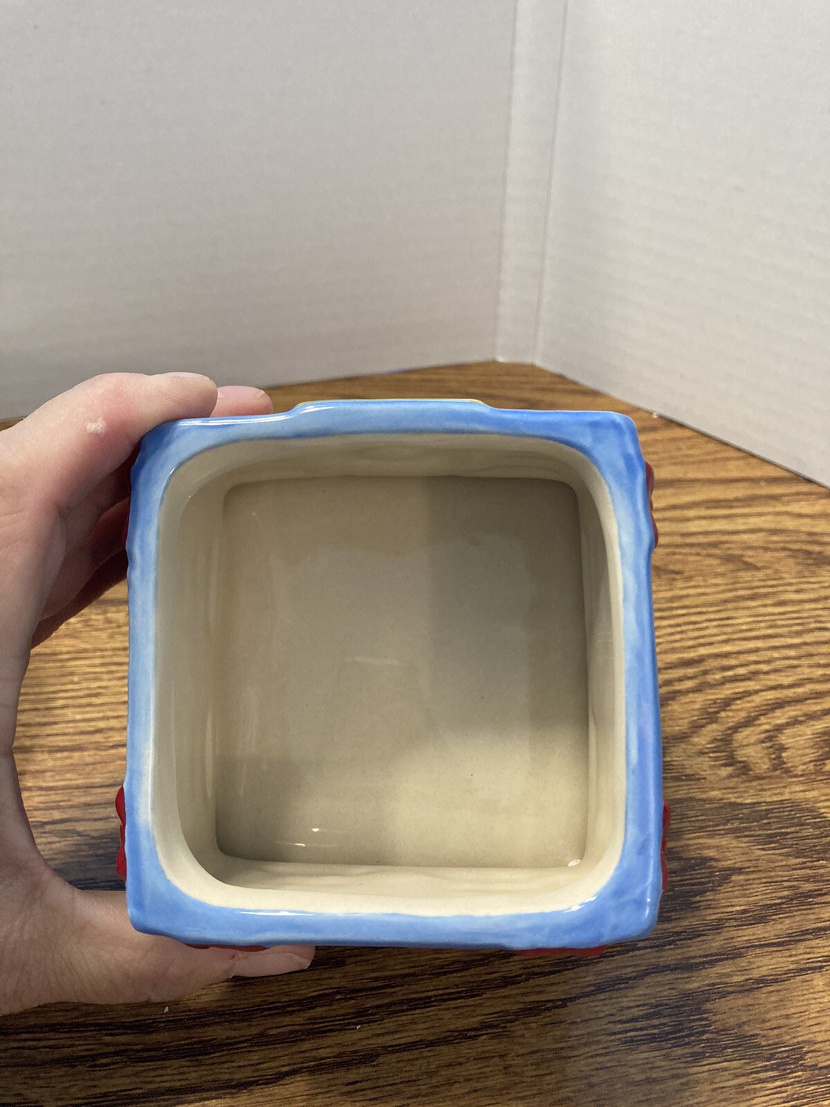 TEMPTATIONS CHRISTMAS VILLAGE HOUSE, 8 OZ. LIDDED CERAMIC RAMEKIN, 6” TALL