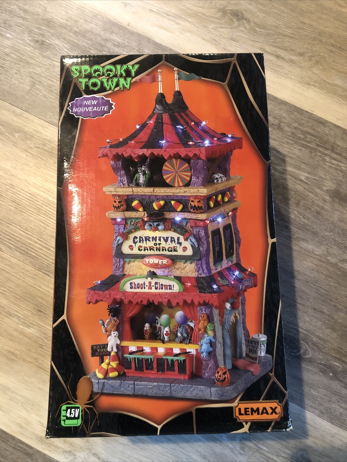 Lemax Spooky Town CARNIVAL OF CARNAGE TOWER Halloween Lighted Village NEW. Read