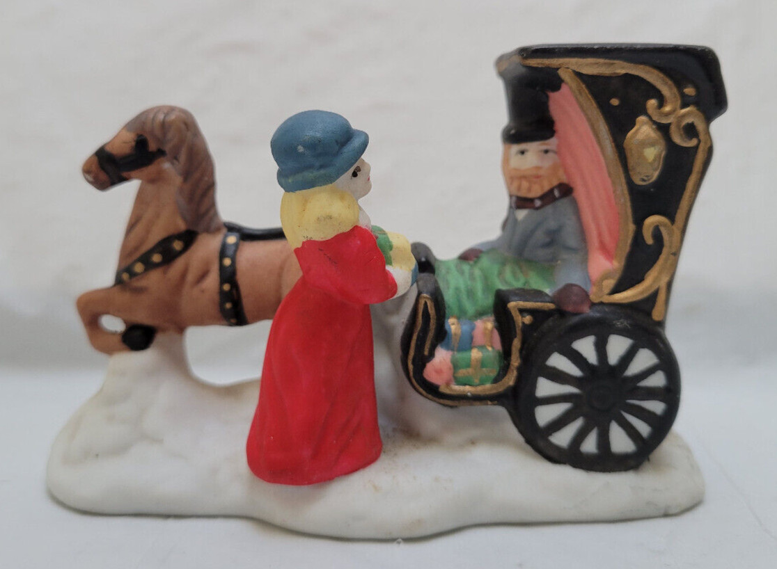 Vintage Ceramic/Porcelain Horse Drawn Coach Carriage