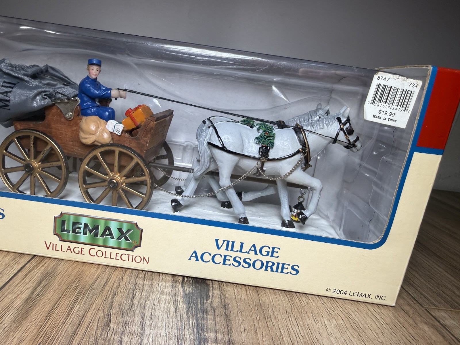Lemax Mail Carriage 43449 Village Collection 2004 Horse Drawn Wagon RETIRED