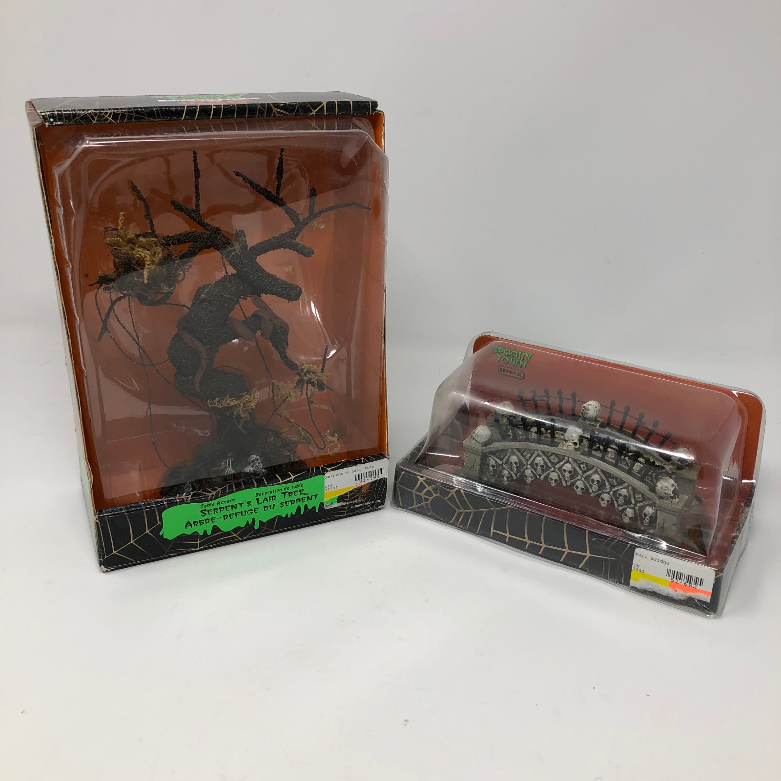 Lemax Spooky Town Lot Skull Bridge Serpents Lair Tree 93737 23941 RETIRED