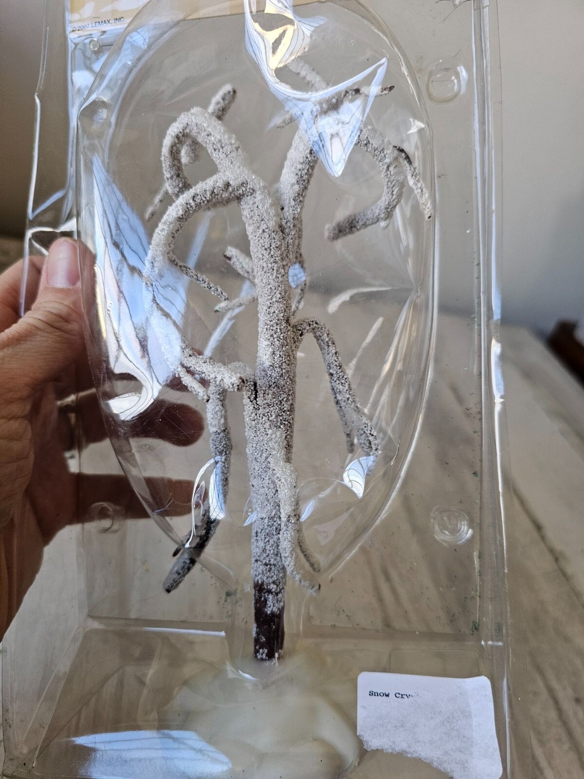 Lemax snow crystal tree large village Xmas vintage