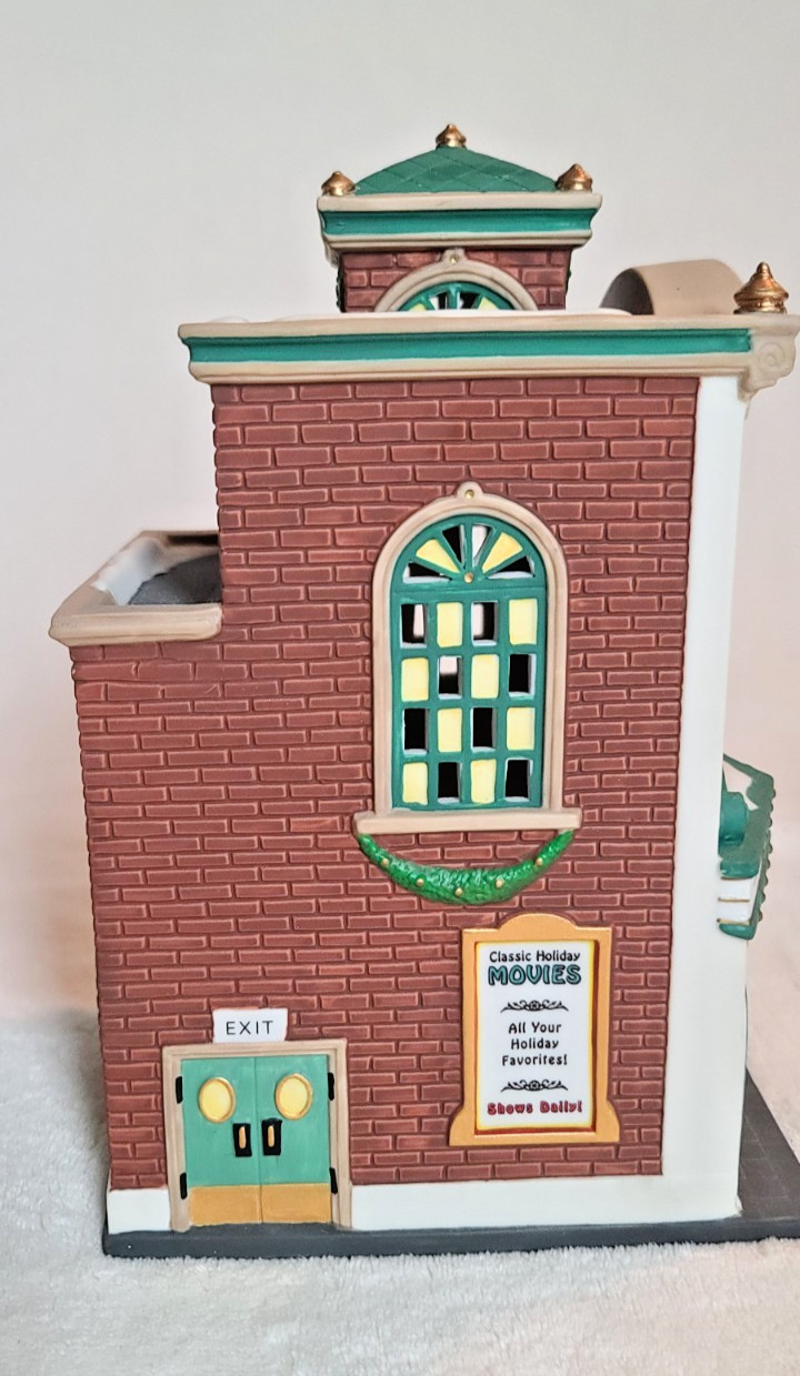 Dept 56 Christmas In The City The Grand Movie Theater #58870 Lighted Cord & Box