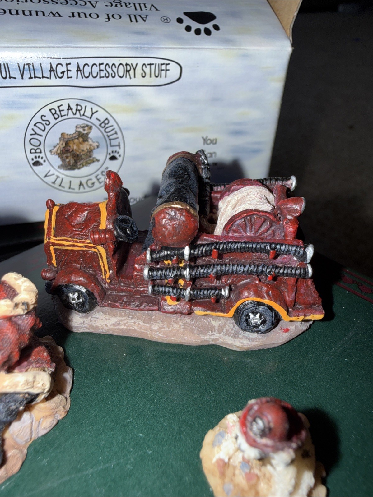 Boyds Bears Bearly Built Village Town Volunteer Firestation Accessory Set 19507