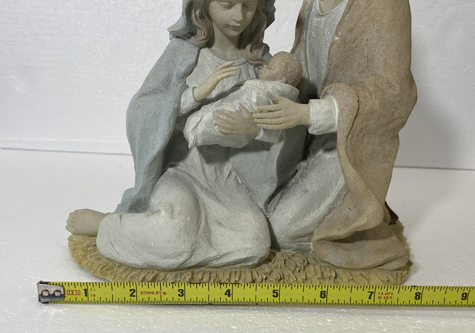 Christmas Village Access – Mary, Joseph & Jesus – Small Nativity Set – CEMENT