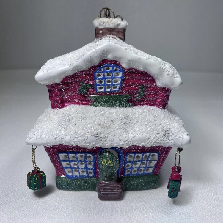 Vintage Christmas Ceramic House Snow Covered Village Display Holiday Decor