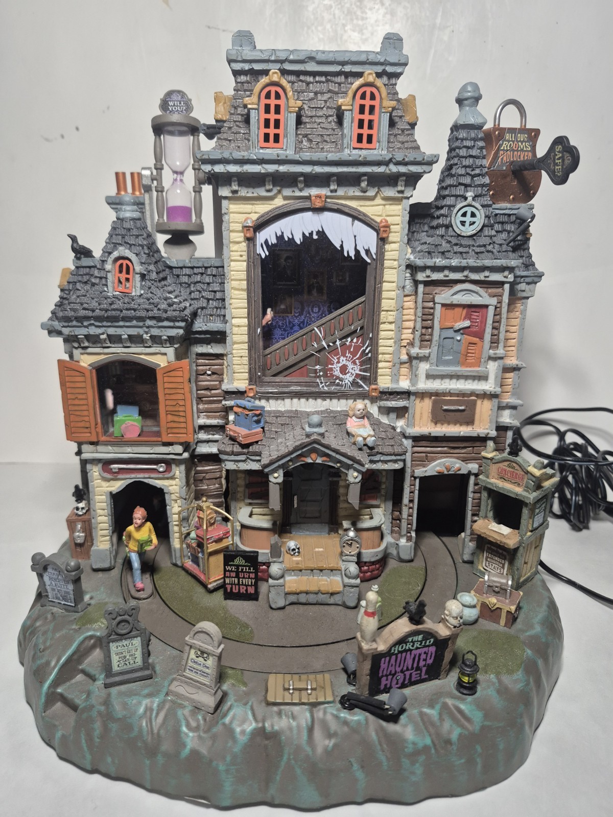Lemax Spooky Town The Horrid Haunted Hotel Halloween Lighted Building Tested
