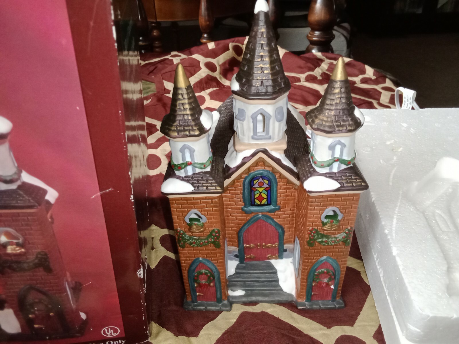 Galleria Hand Painted Porcelain Church Collectible TPH-124 Christmas Village