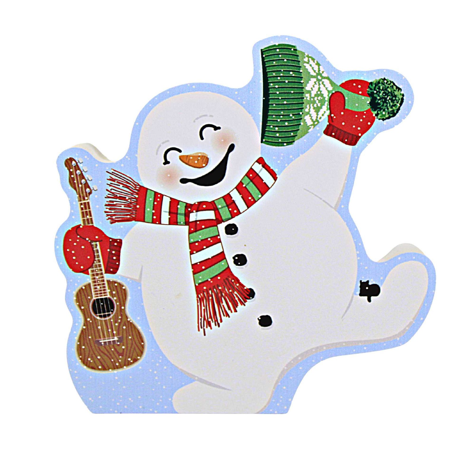 ‘s Meow Village Dance To The Music Snowman Casper Black Cat Ukulele