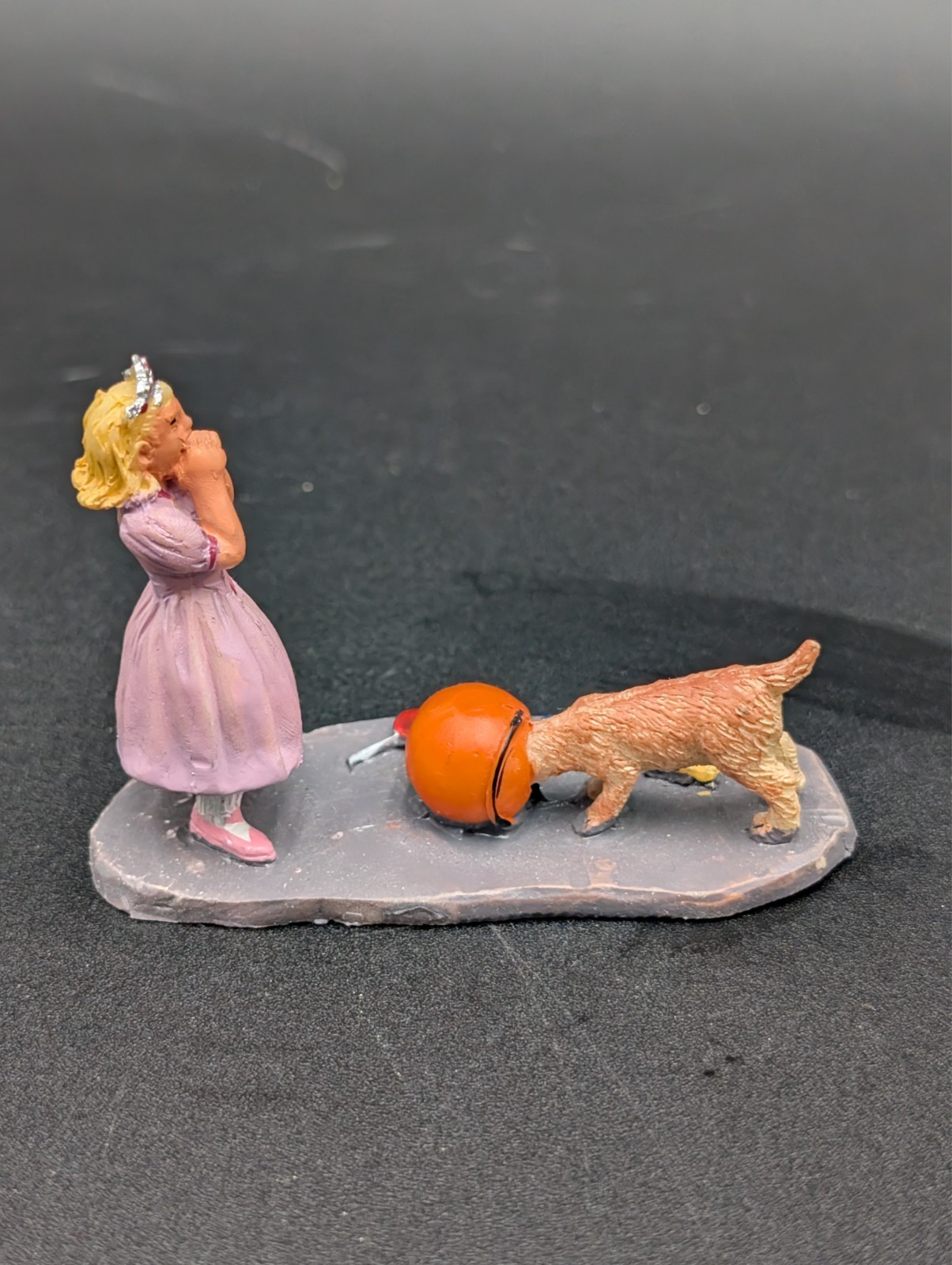 Lemax candy theif princess dog Halloween Village accessory
