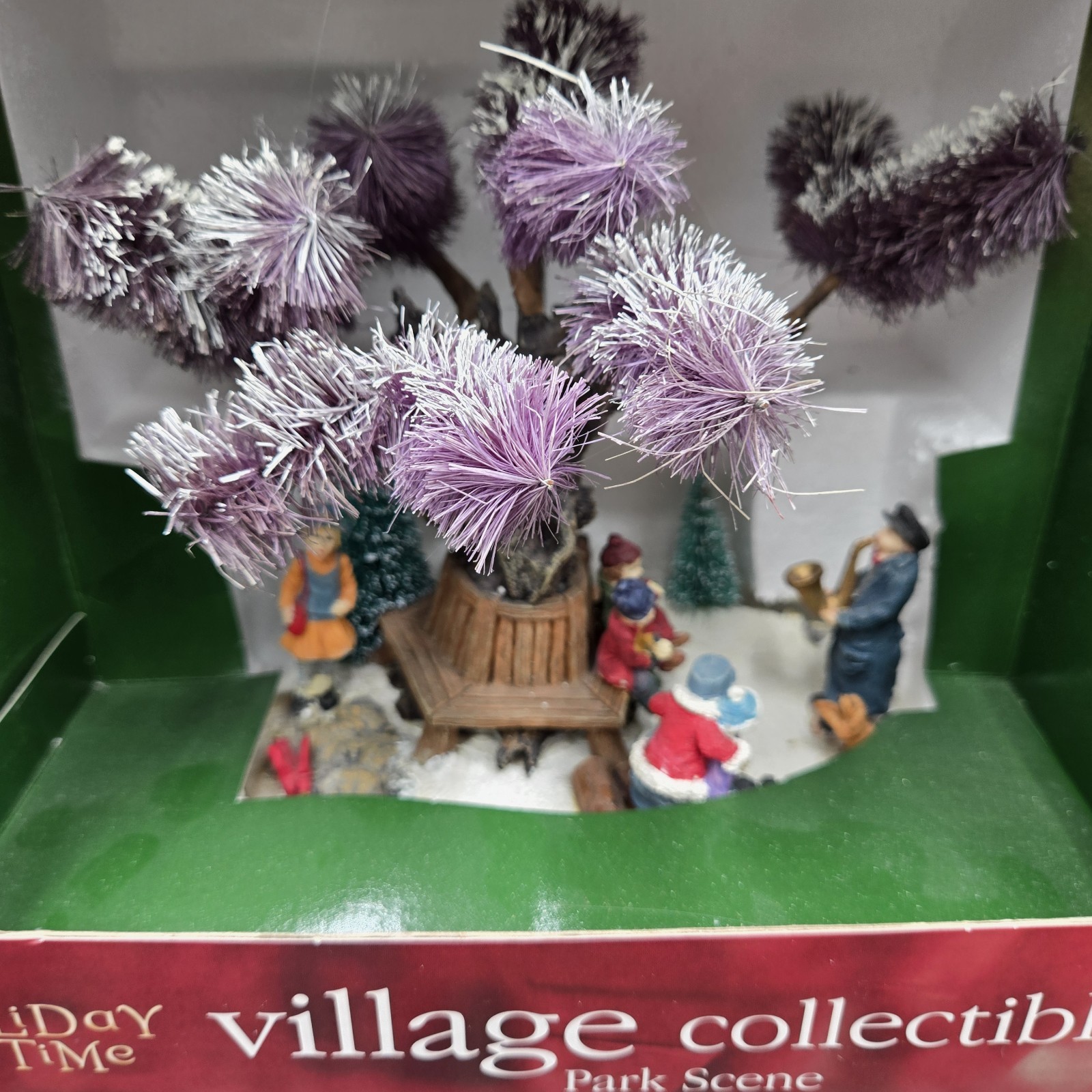 Holiday Time Village Collectibles Park Scene Christmas Village Display Set