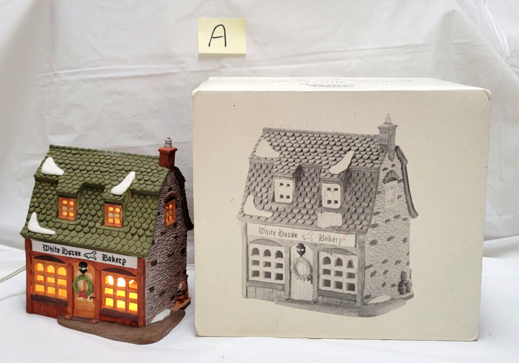 Vintage Dept 56 Dickens’ Village Series WHITE HORSE BAKERY #59269 Retired-Lot A