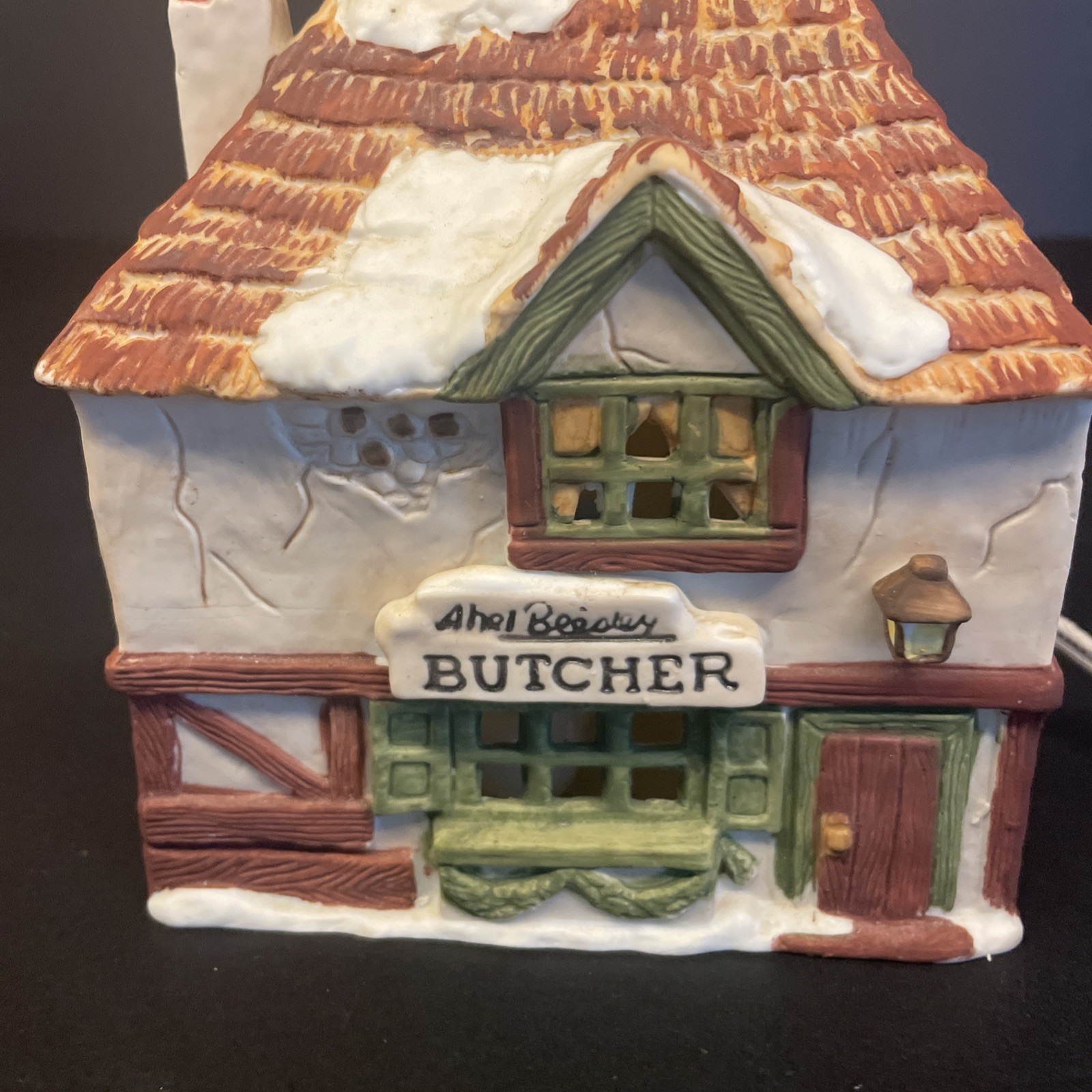 Dept 56 Dickens Village Abel Beesley ButcherWith Light, Unboxed