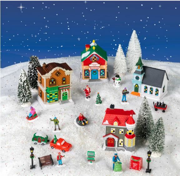 Cobblestone Corners Christmas Village 27 Pieces Victorian Home Church Toy Store