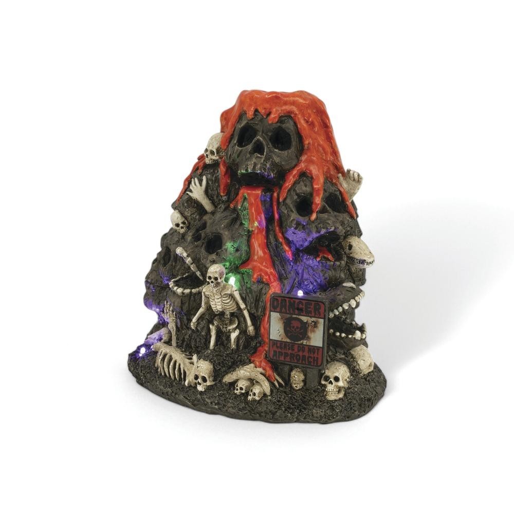 7″ LED Spooky Skeleton Volcano Disaster Tabletop Halloween Lighted Village Decor
