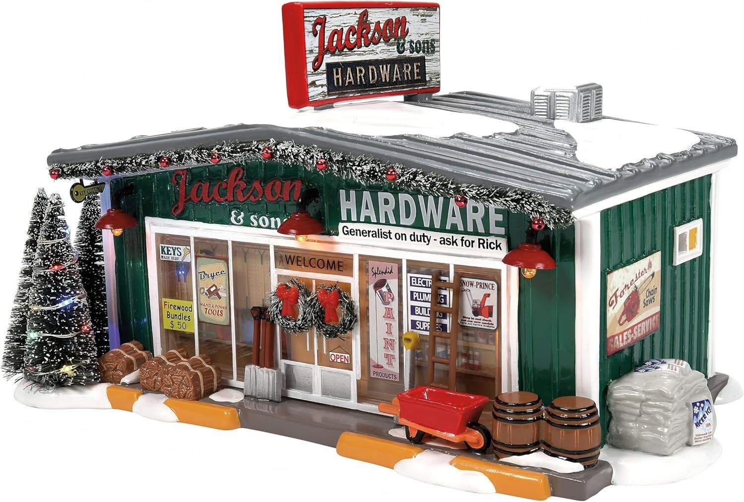 Dept 56 Snow Village Jackson & Son Hardware 6013447 New Torn Box Ships Free