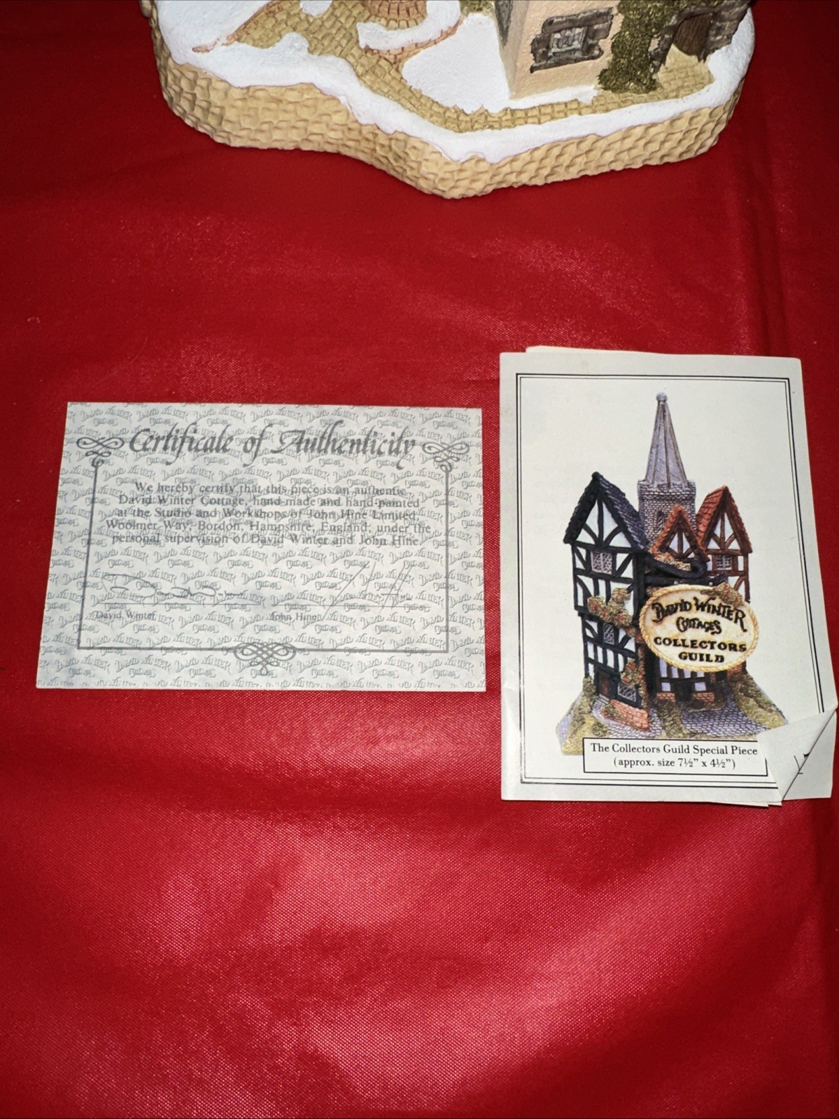 DAVID WINTER 1988 Cottage A Christmas In Scotland & Hogmanay Box & COA