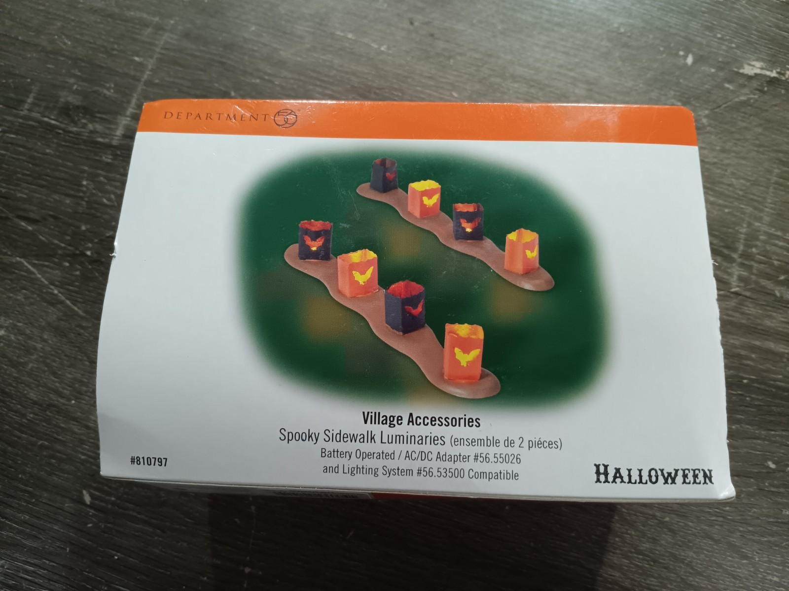 Dept 56 Halloween Spooky Sidewalk Luminaries Village Accessories 810797 Retired