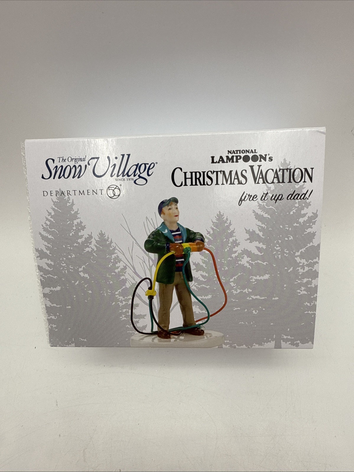 Fire It Up Dad Department 56 Snow Village 4030742 Christmas Vacation Sealed New!