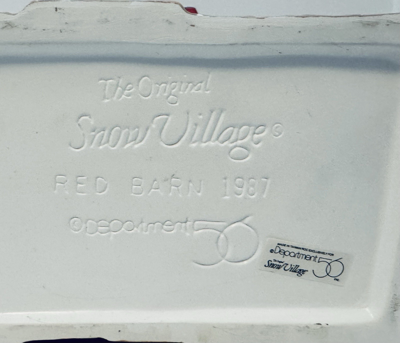 Department 56 Red Barn The Original Snow Village Lighted Building 1997