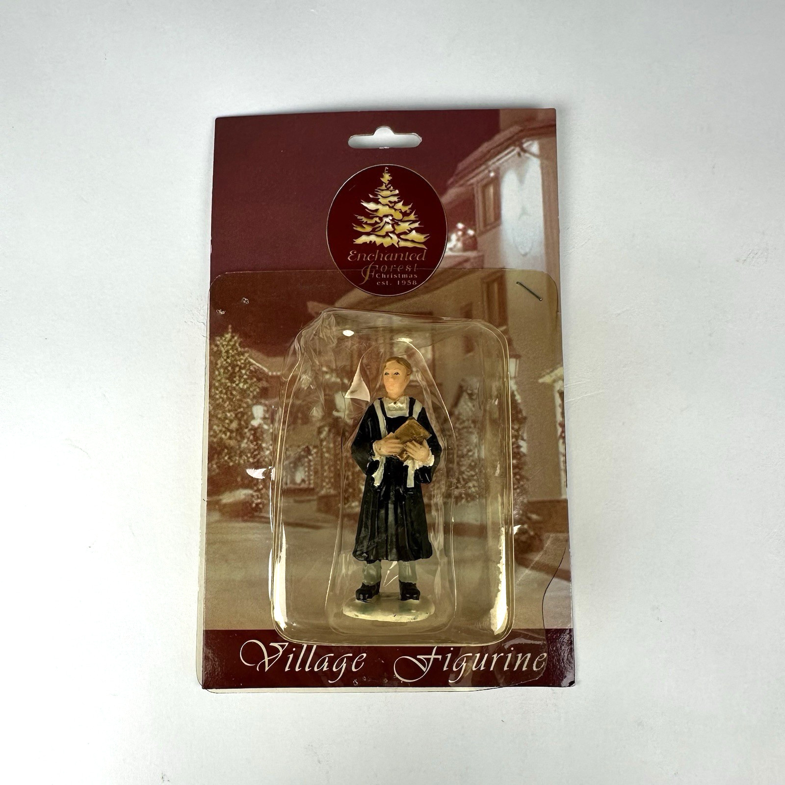 Menard Enchanted Forest Village Figurine Priest 2002- Open Box