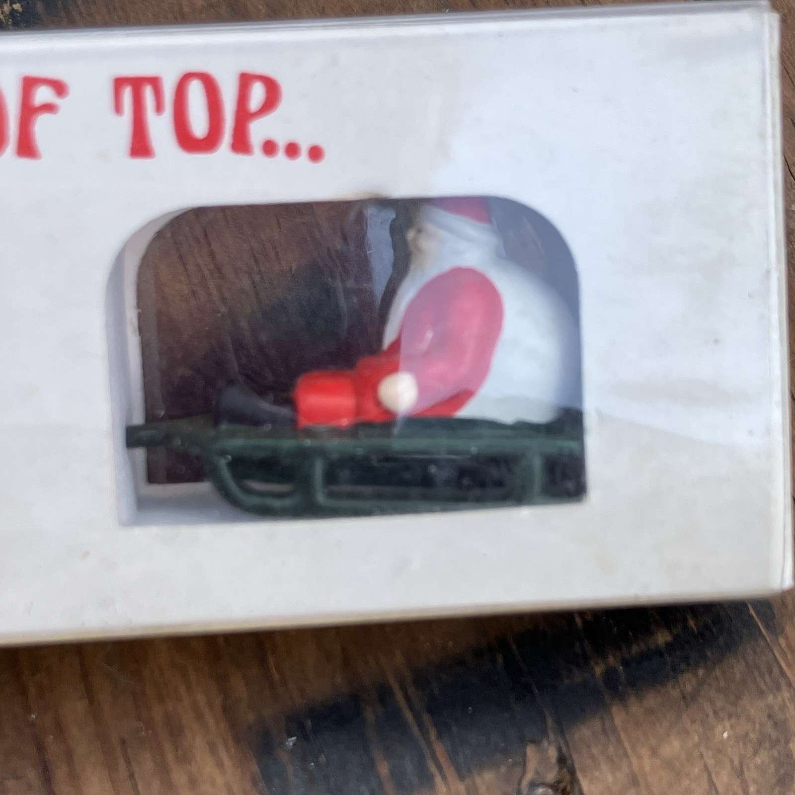 Department 56 Up On The Roof Top Santa Sleigh & Reindeer Miniature #5139-0 VTG