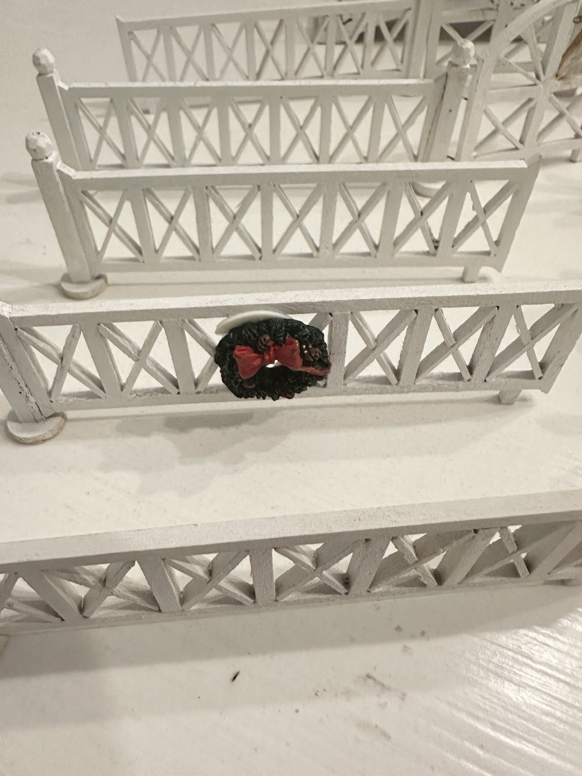 Assorted Fence Pieces 12 , 2 Gates , 1 Bridge Fence 4 1/2 X 1 1/4”