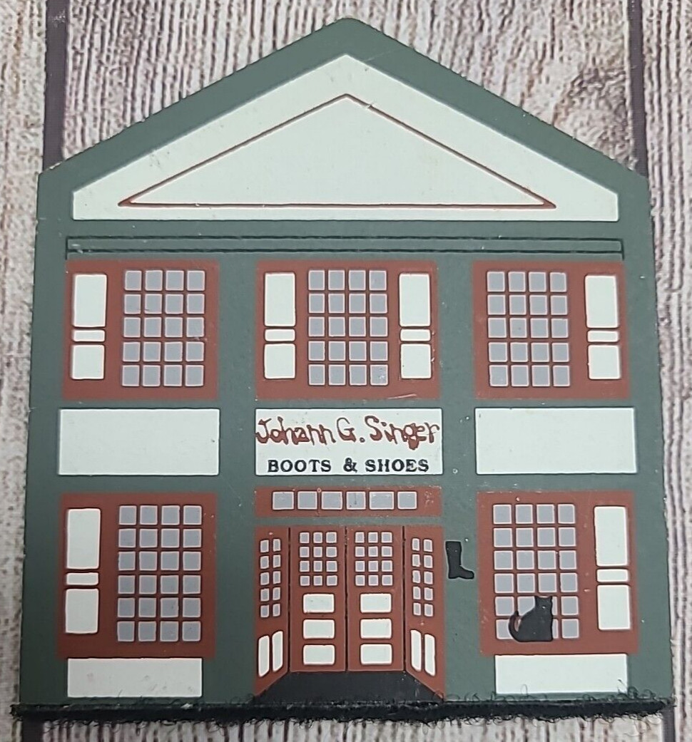 Vintage The Cat’s Meow Village Series XI Johann Singer Boots & Shoes Shelf Decor