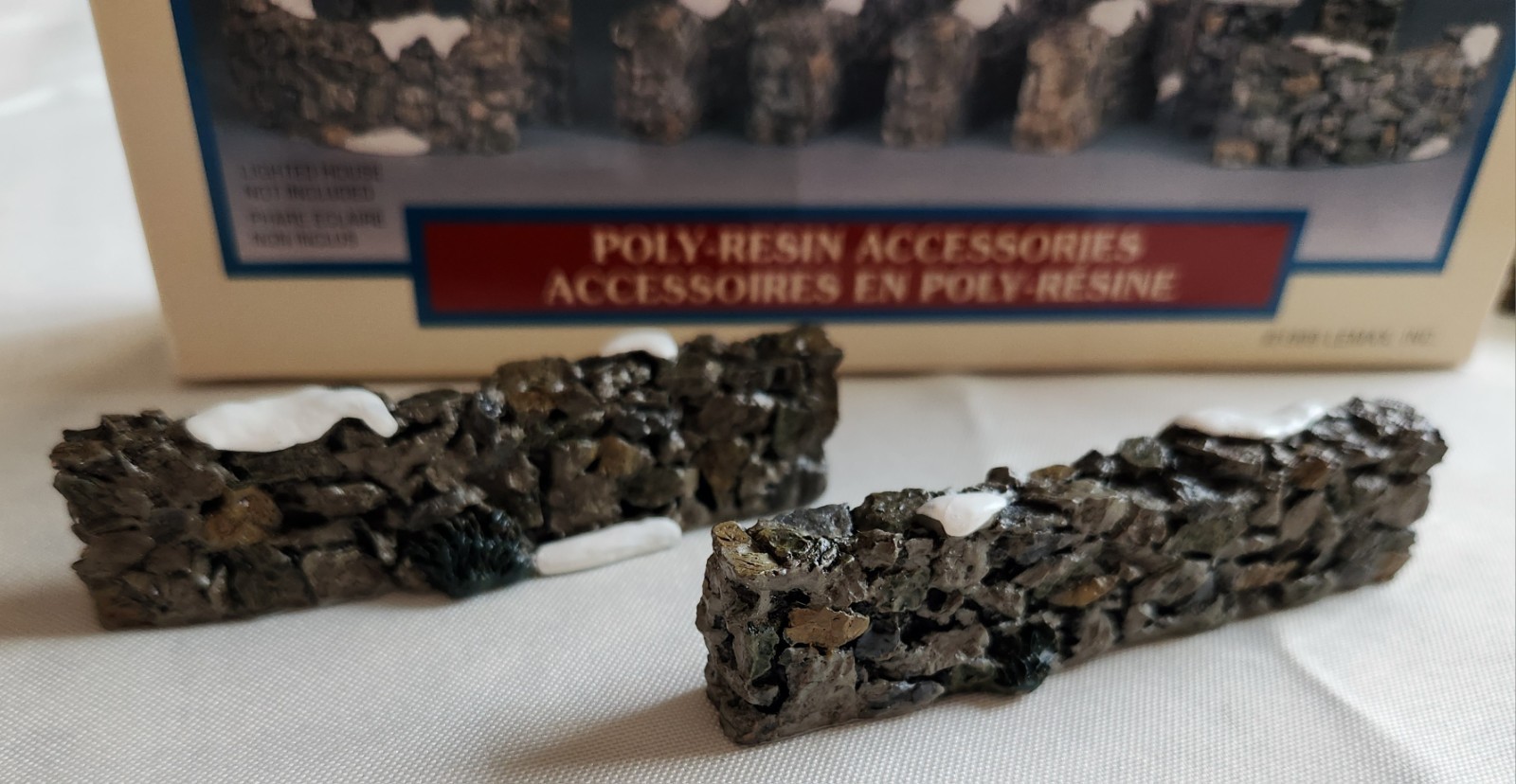 Vintage Lemax #93304A Poly-Resin Stone Wall 1999 ~ Free Shipping