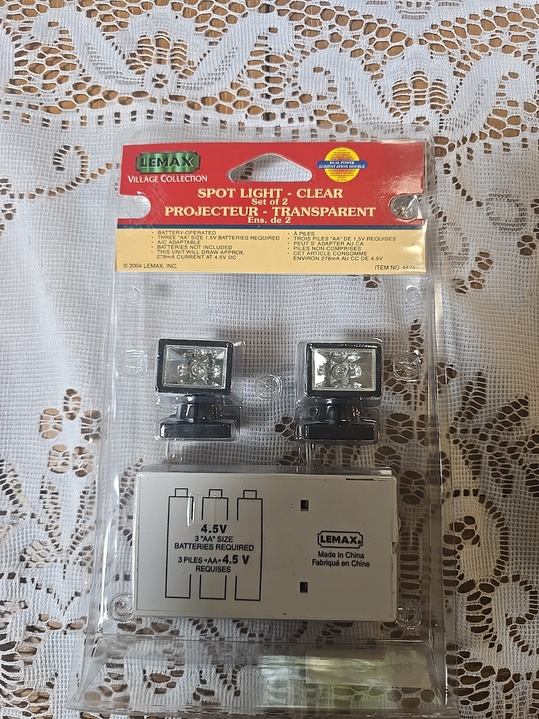 Lemax Coventry Cove 44243 Lighted Accessories Spotlights 2004 Christmas New