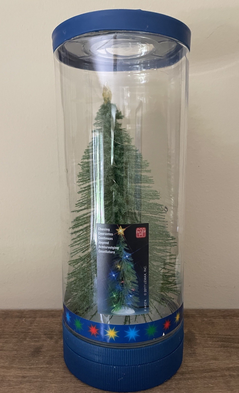Lemax Christmas Village CHASING MULTI LIGHT SPRUCE TREE 9″ Tall #44374 Brand New
