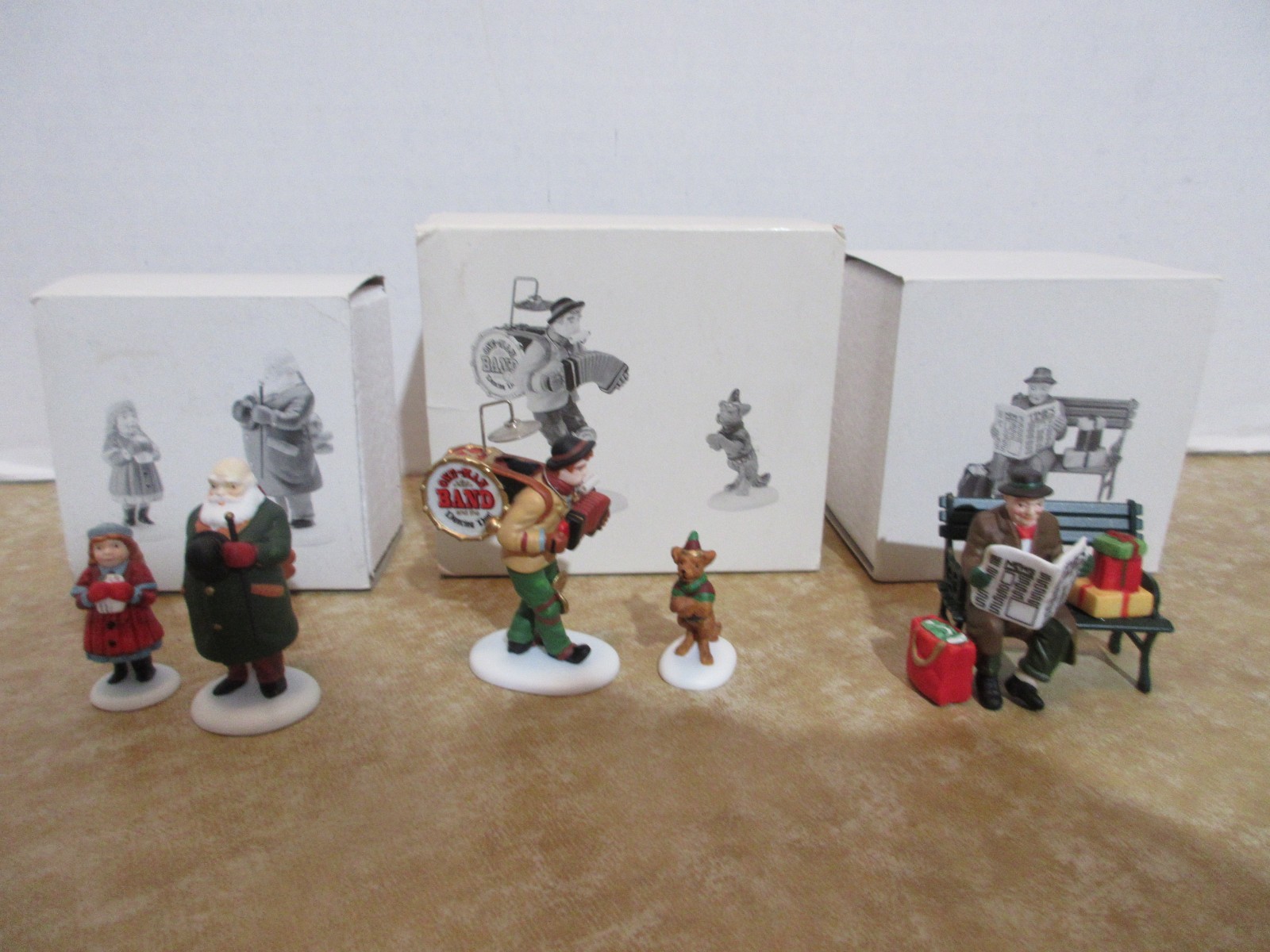 Dept. 56 Heritage Lot Of 3 Yes Virginia .., Rest Ye Merry Gentleman & 1 Man Band