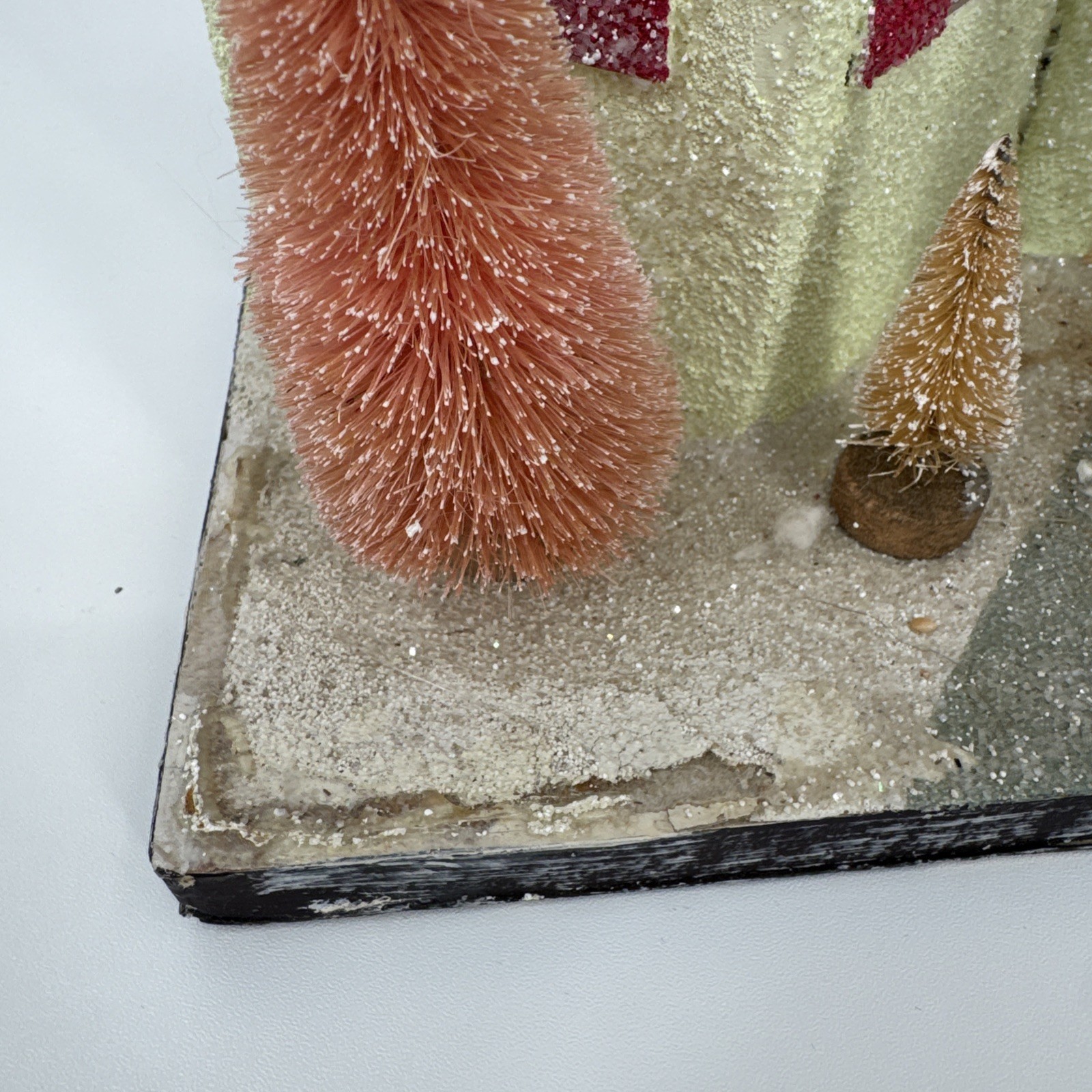 Vintage Christmas Cardboard Glitter House