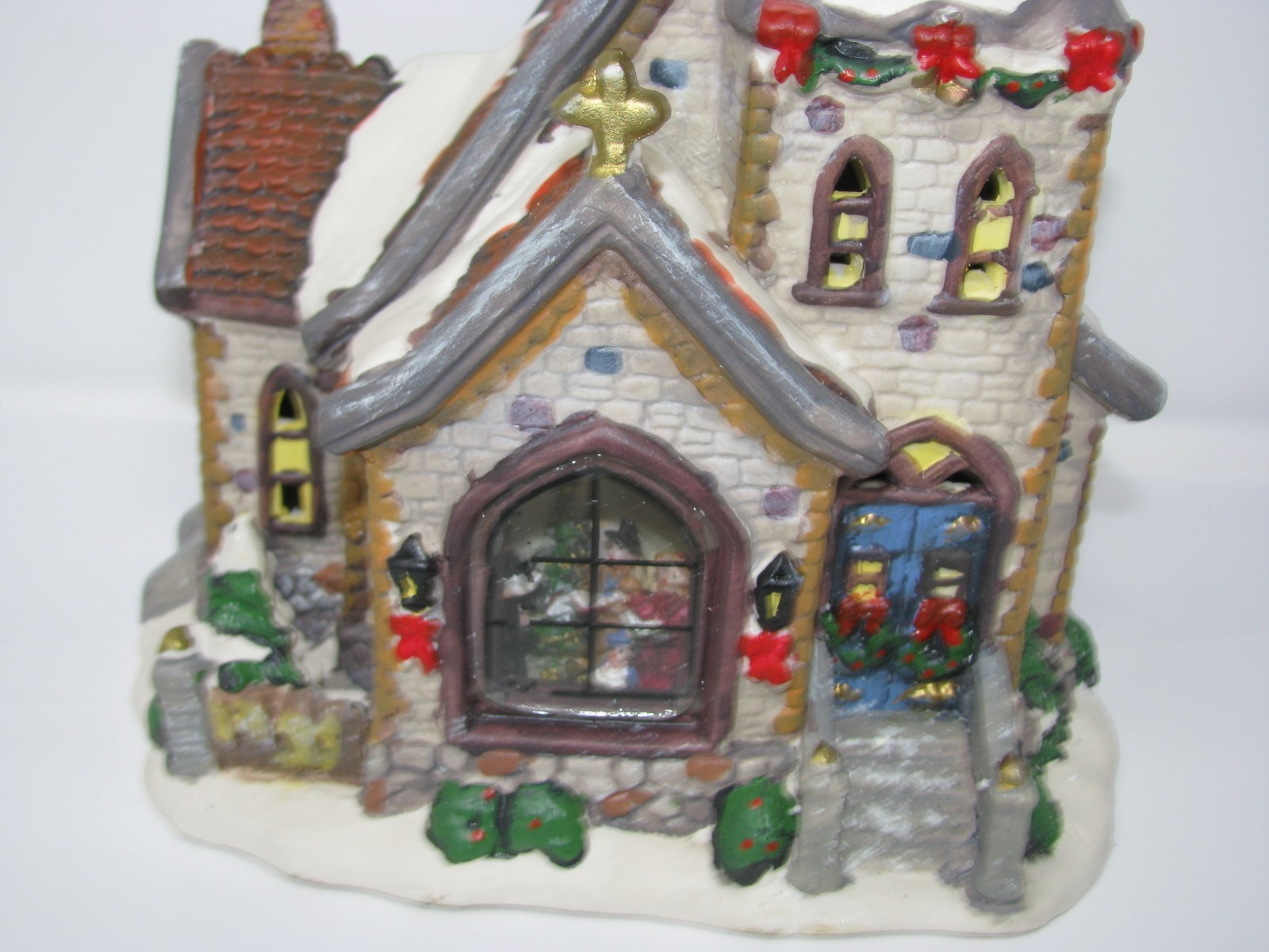 Christmas Village Church Holiday Home Accents Porcelain