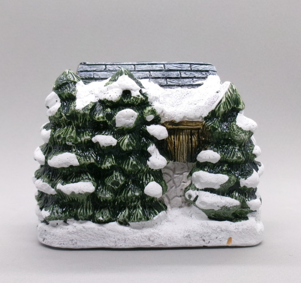 Vintage RSVP Stone Barn American Rustic Series Country Christmas Cottage 1989