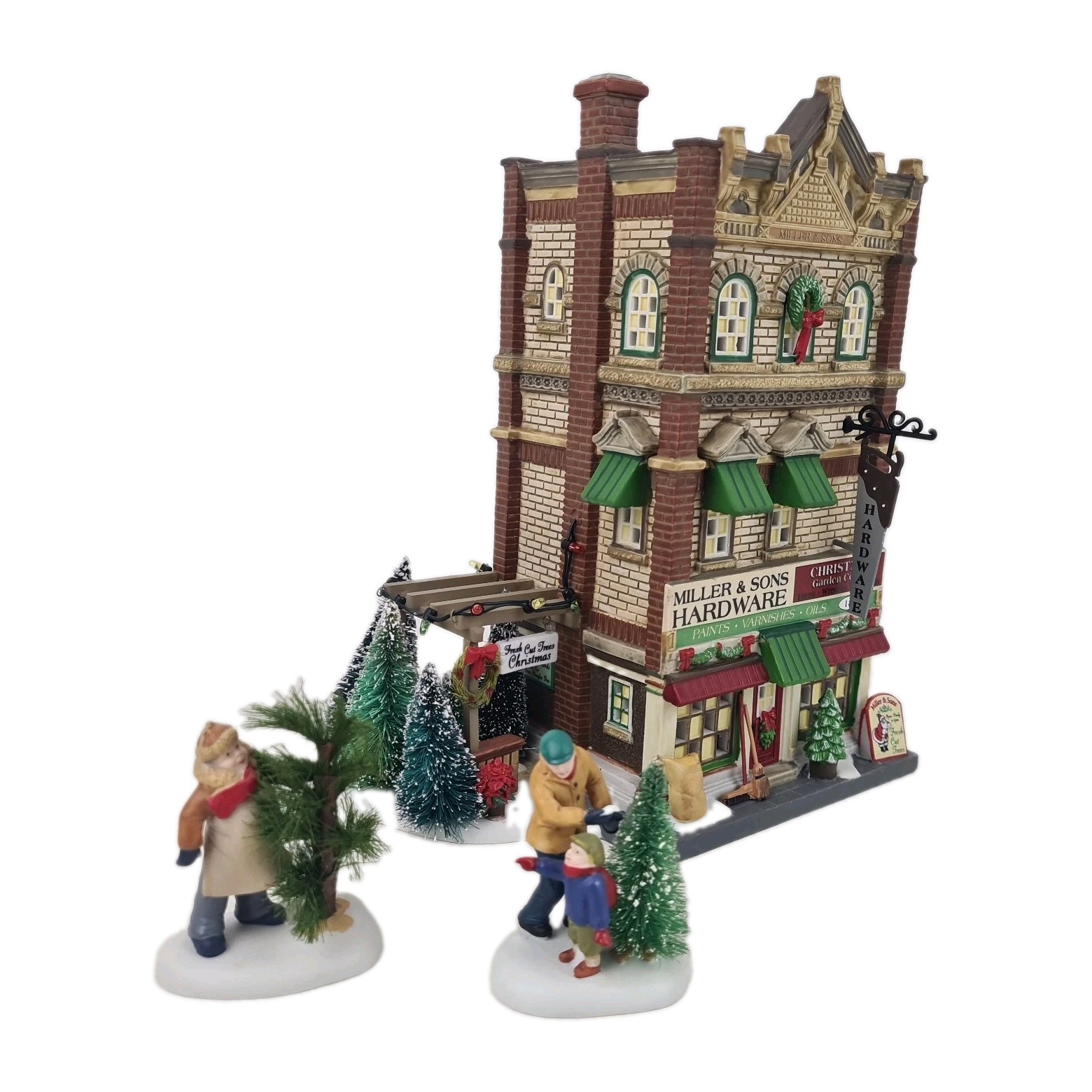 🚨Department 56 Miller & Sons Hardwarw & Garden Center 799994 Christmas City Set