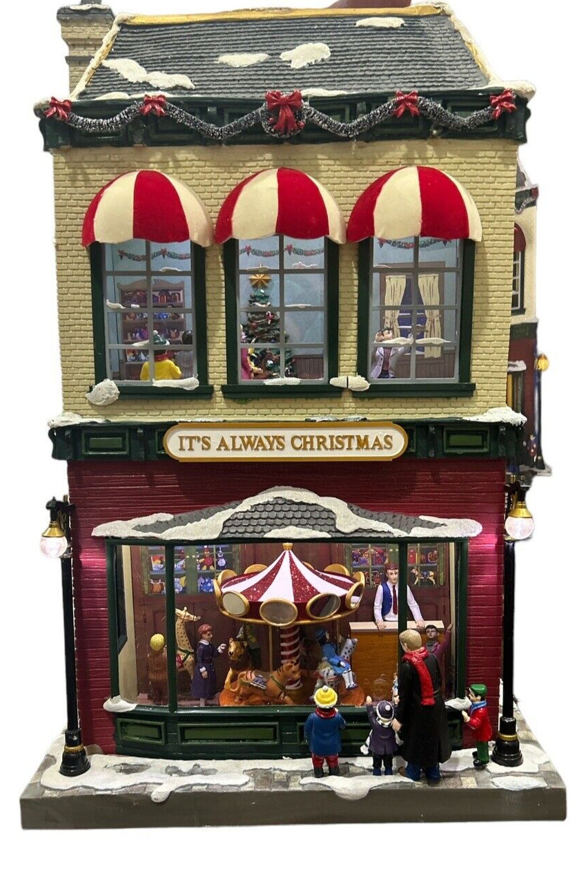 Mr. Christmas – Animated Hyde Park Village STUNNING – Gold Label Collection