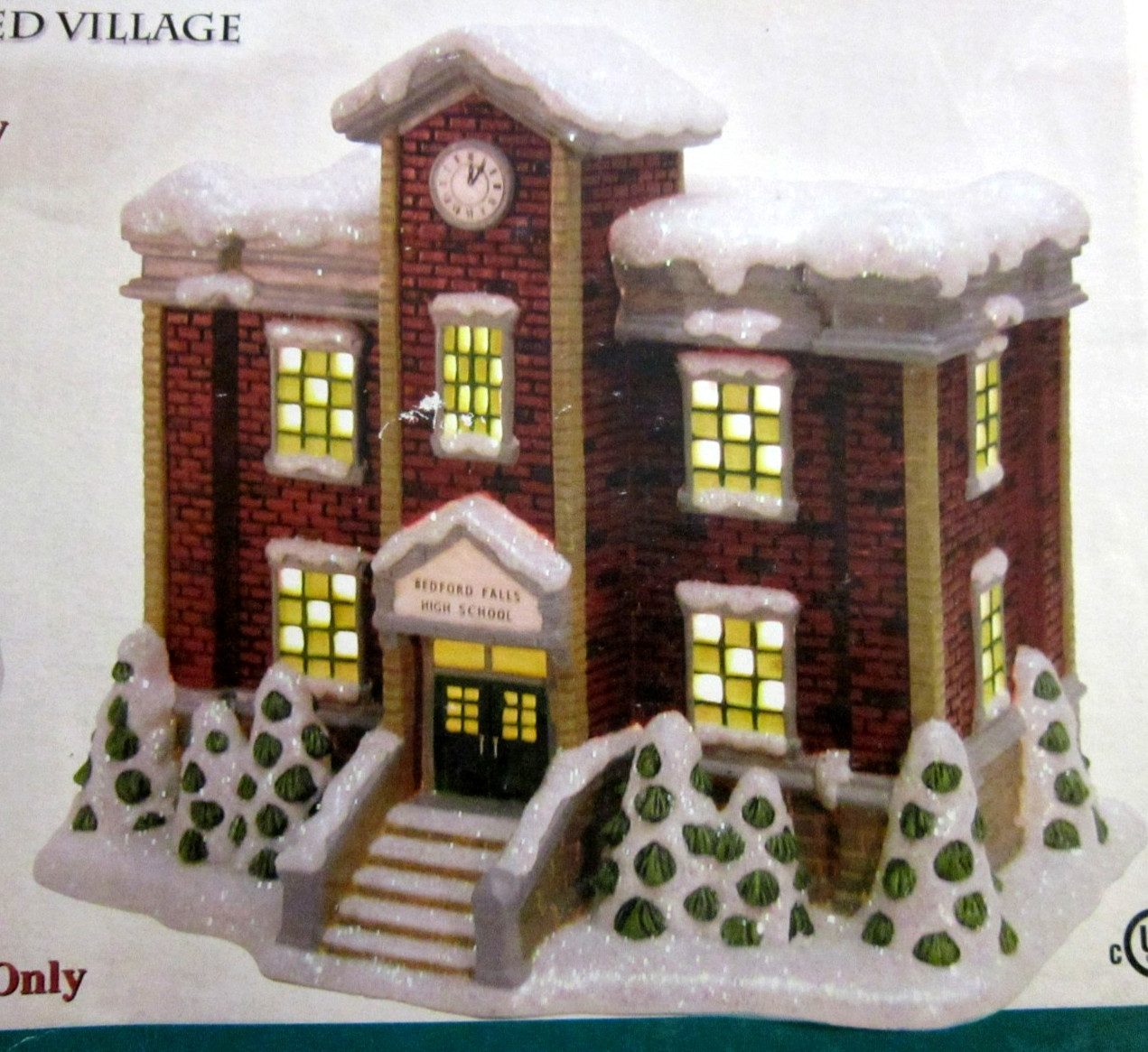 Enesco It’s a Wonderful Life Illuminated Village Bedford Falls High School