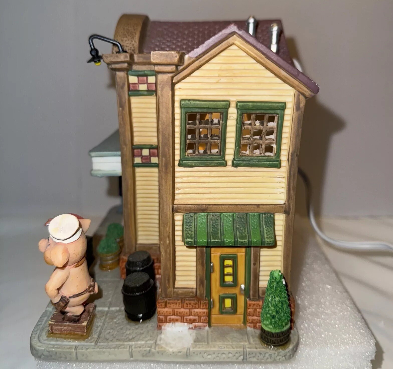 LEMAX 75517 CLIFTON’S BUTCHER SHOP COVENTRY COVE LIGHTED BUILDING