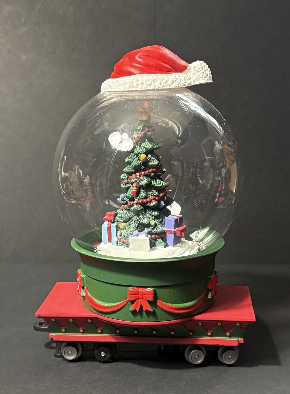 LEMAX North Pole Railway Replacement Snow Globe Car Part Only Tested & Working