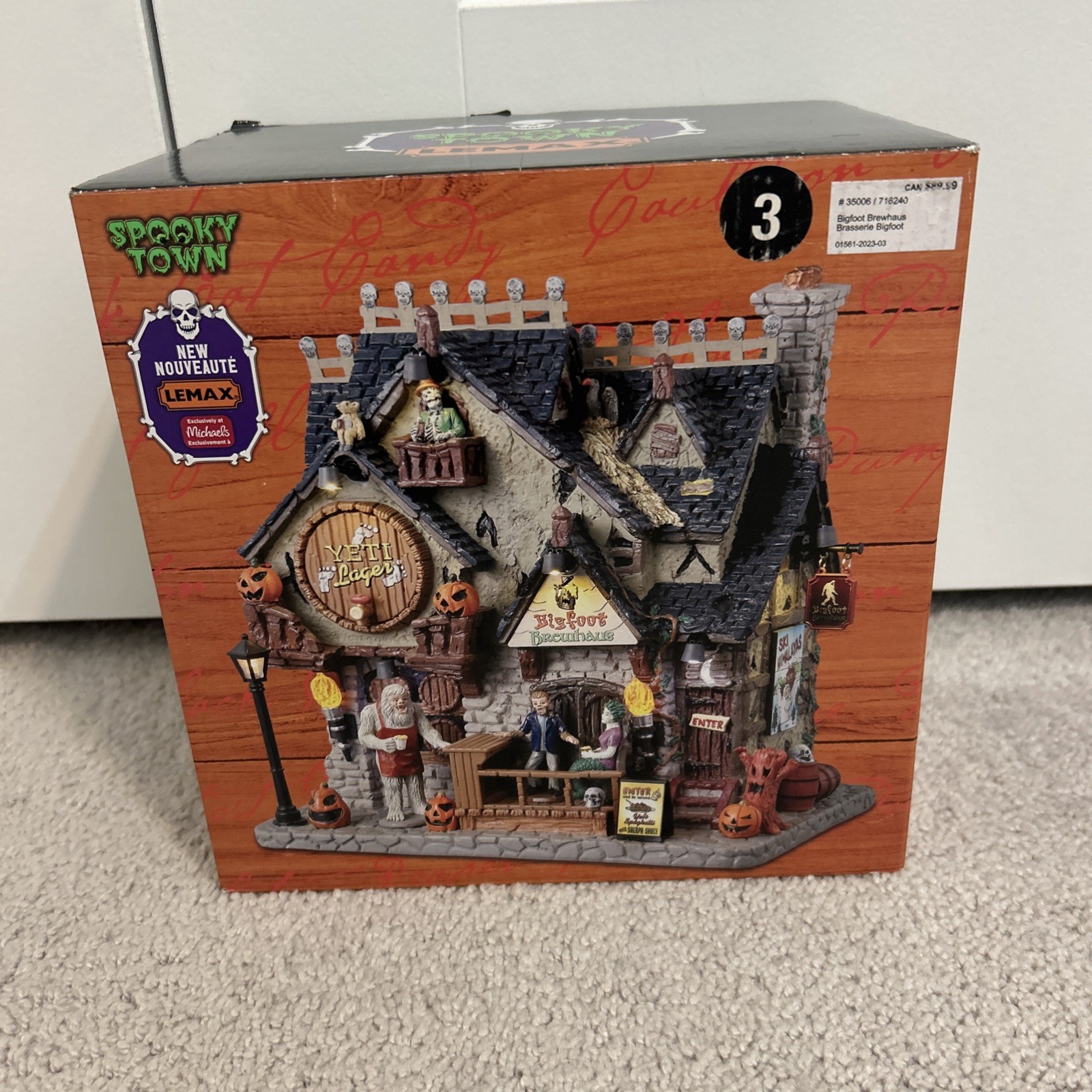 Lemax BIGFOOT BREWHAUS #35006 Spooky Town Village Lighted Building NEW EXCLUSIVE