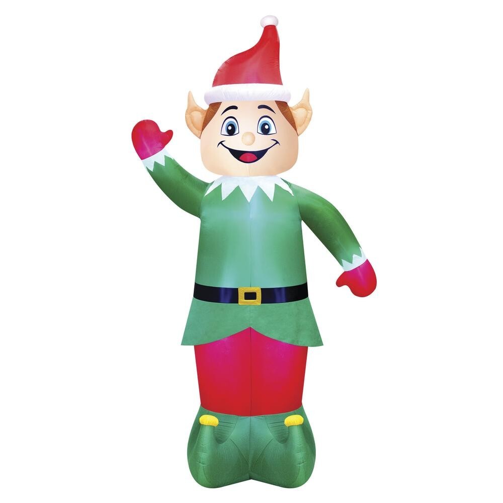 20′ LED Giant Joyful Elf w/ Santa Hat Christmas Inflatable Outdoor Holiday Decor