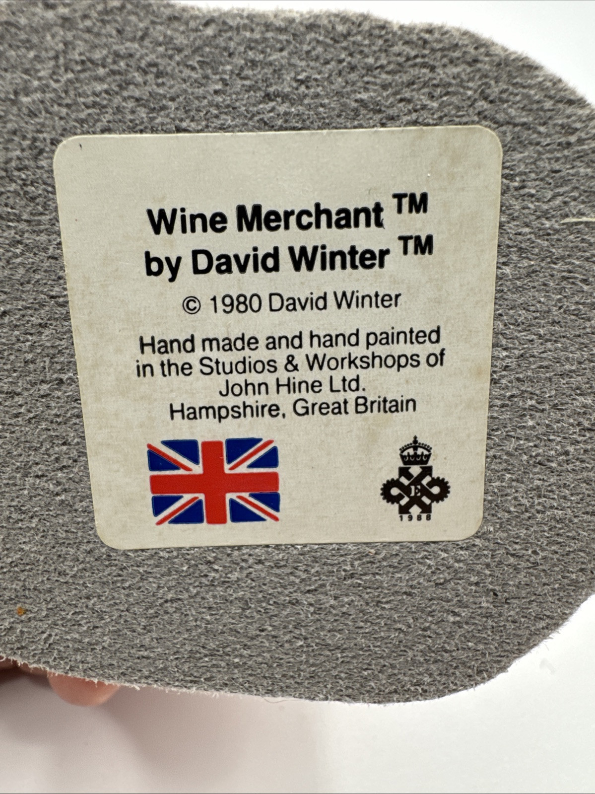 DAVID WINTER COTTAGES WINE MERCHANT 1980 HANDMADE & HAND PAINTED VINTAGE