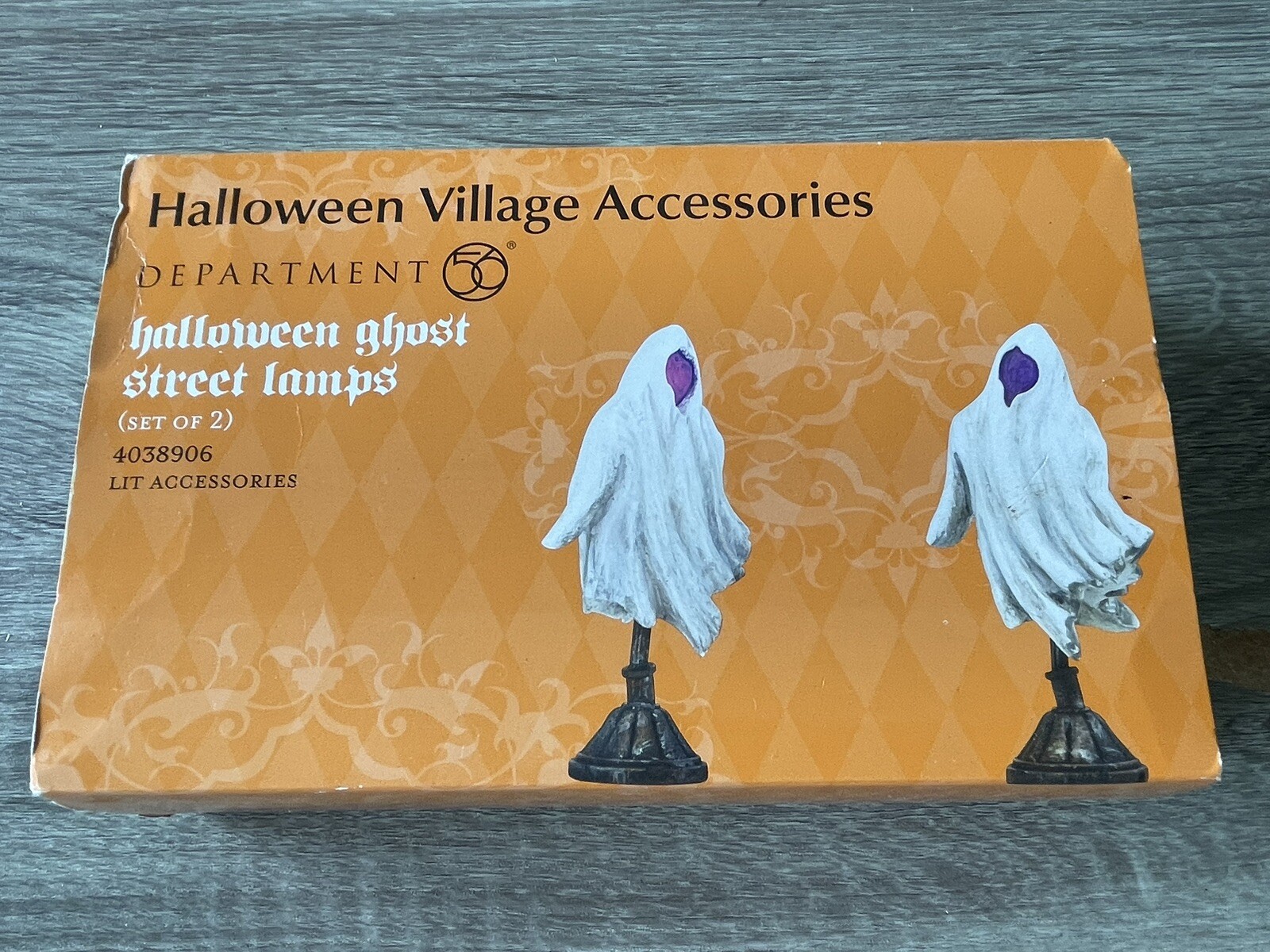🔥 Department 56 • Halloween Ghost Street Lamps • 4038906